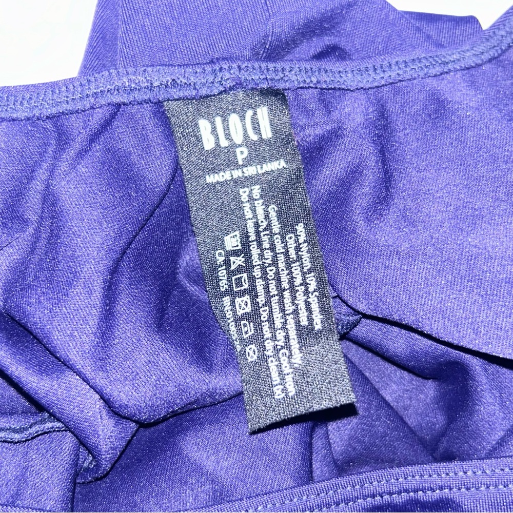 EUC Block Betri Cap Sleeve Navy Leotard Size P - Picture 5 of 6